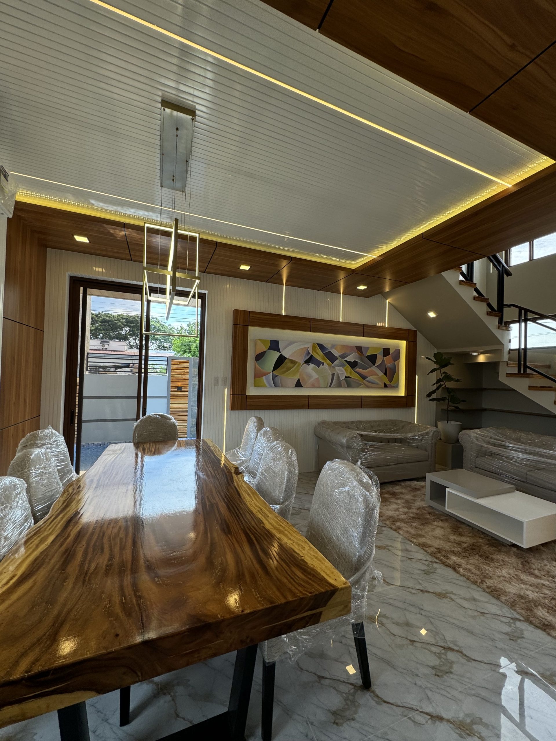 Dining and living area