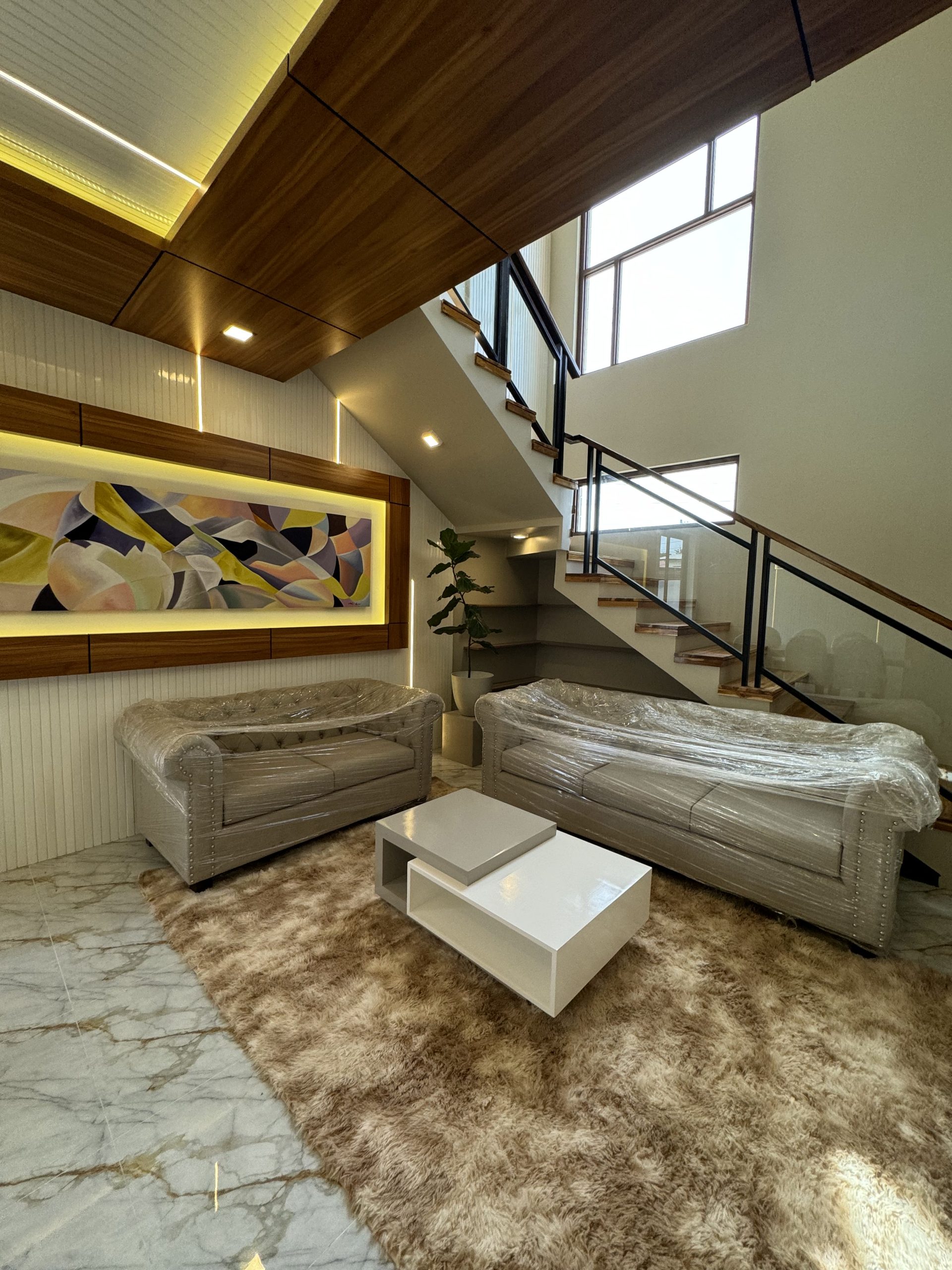 Living room and staircase