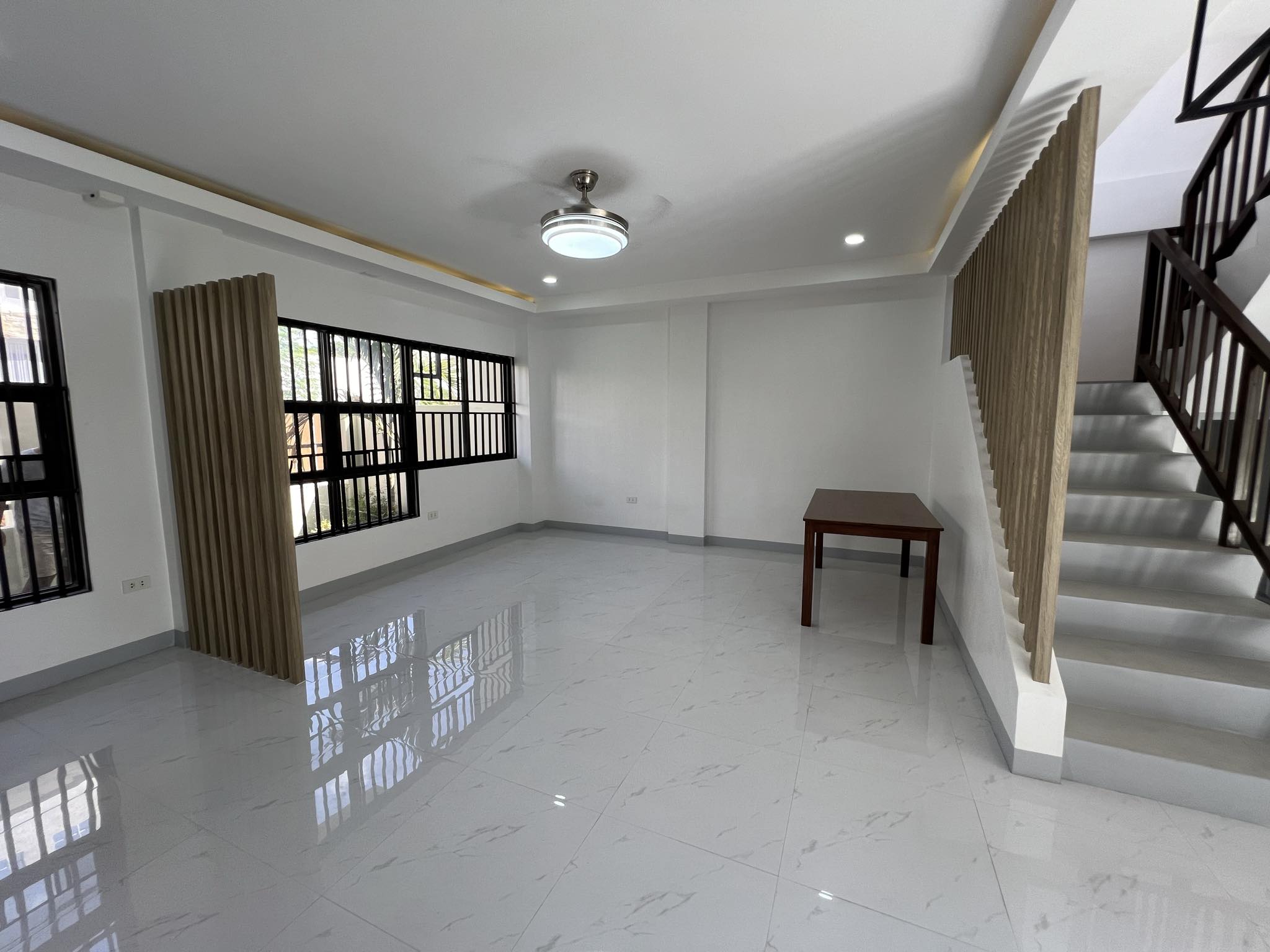 Living area and staircase